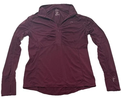Paradox Womens Shirt Medium Purple Merino Blend 1/4 Zip Pullover Long Sleeve - Image 1 of 4