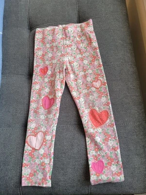 EUC Mini Boden Heart Flower Leggings 5-6Y - Image 1 of 3