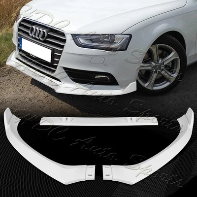 Alerón divisor de labios parachoques delantero pintado blanco para Audi A4 Quattro 2013-2016 Foto 1 de 4