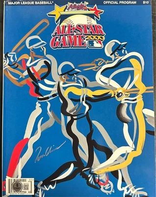Tom Glavine Autographed 2000 All-Star Game Program Braves HOF BAS - Image 1 of 2