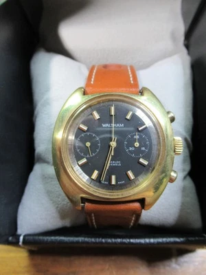 Relógio cronógrafo vintage Waltham 2 registros - Imagem 1 de 4