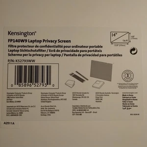 Kensington FP140W9 Privacy Screen for Laptops 14" (16:9) A2511A New - Picture 1 of 2