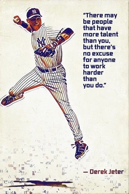 Derek Jeter Quotes Poster. Sport Poster - Wall Decor, No Frame - Image 1 of 4