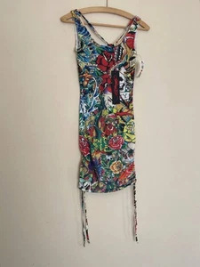 RRP129$ Ed Hardy y2k Floral Dress Size XS - Picture 1 of 8