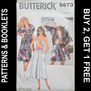 Camisa/Sujetador/Pantalones Cortos/Falda Vintage Butterick Patrón #5673 Tallas 8-10-12 CORTE a 12 - Imagen 1 de 7