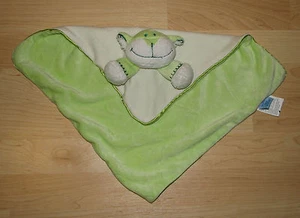 Blankets Beyond Green & White Plush Smiling Monkey Security NuNu Lovey 15x15 0 - Picture 1 of 1