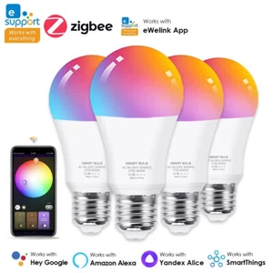 2/4X18W Zigbee Smart LED Glühbirne E27 Farbe Lampe für Alexa Google home eWelink - Bild 1 von 16