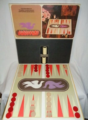 Vintage 1975 Selchow & Righter Backgammon Board Game #85 Set Wooden Pieces  - Image 1 of 4