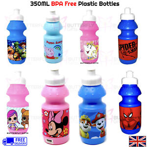 Avengers LOL Minnie Mouse Spiderman PJ Mask Plastic Sport Bottle Water Juice  