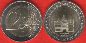 Deutschland 2 Euro 2006 "Schleswig-Holstein" 1 postfrisch BiMetallic UNC - Bild 1 von 1