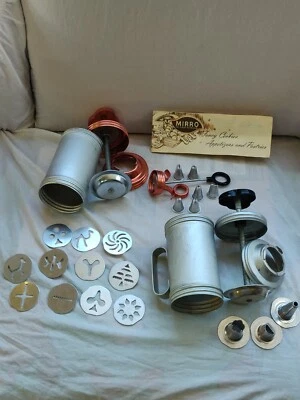 2 MiRRO extravagante prensa de biscoitos com 11 discos e livreto de instruções receitas e muito mais - Imagem 1 de 4