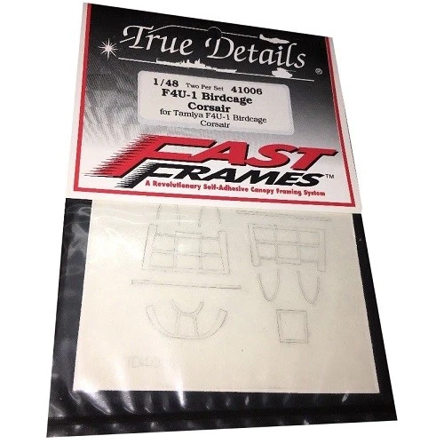 DECALCOMANIE ADESIVI FAST FRAMES 1/48 F4U-1 BIRDCAGE CORSAIR TRUE DETAILS 41006 - Immagine 1 di 1