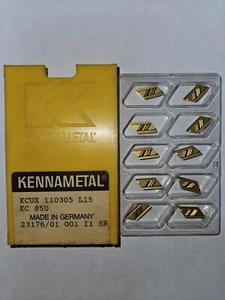 KENNAMETAL KCUX 110305 L15 KC850 Insert 10pcs - Picture 1 of 3