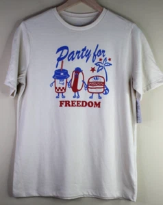 Wonder Nation Party for Freedom Hamburger Hotdog Boys T-Shirt Size XXL (18) - Picture 1 of 6