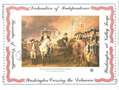 US 1686-1689 FD Souvenir Sheets mounted on 8 1/2 x 11 cardstock - Image 1 of 4