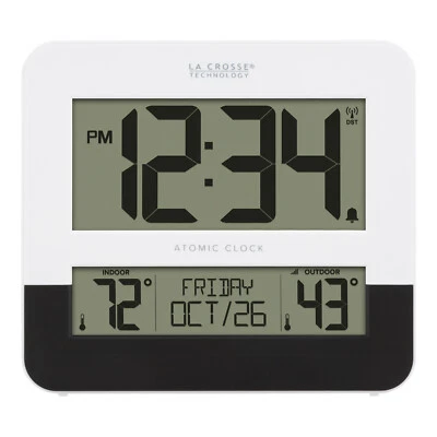 BBB82684 La Crosse Technology Atomic Digital Wall Clock TX141-BV2 - Open Box - Image 1 of 4