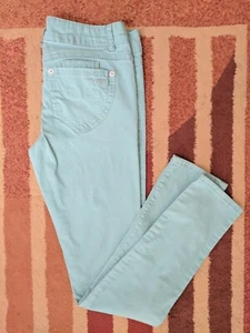 Rewind Straight Leg Skinny Jeans Juniors Size 7 Green Stretchy - Picture 1 of 12