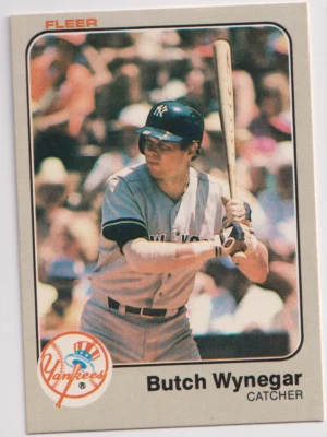 1983 Fleer #399 Butch Wynegar New York Yankees - Image 1 of 2