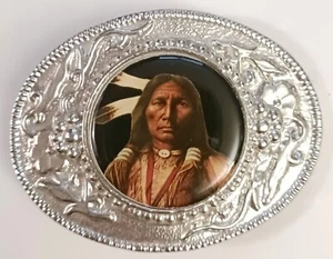 Photo of Native American Warrior Belt Buckle Western Wear - Picture 1 of 4
