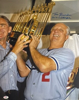 Tommy Lasorda Signed 16x20 Los Angeles Dodgers Photo '81 W.S Champions' PSA - Image 1 of 2