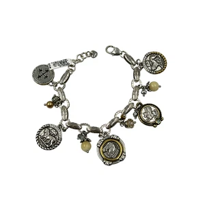 Brighton Olympia Charm Bracelet Silver-Gold - Picture 1 of 3