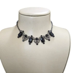 Collar para mujer Stephan & Co resina negra estrás enchapado en metal armado nuevo con etiquetas - Imagen 1 de 3