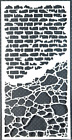 Bricks Oil & Water Pattern Distressed Stencil  5" x 8"