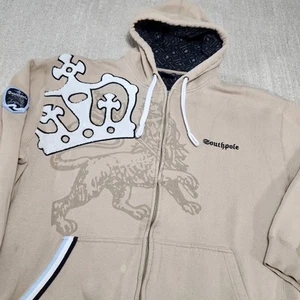 Vintage Y2K Southpole Hoodie Men XL *READ Jesse Pinkman Zip Crown Embroidered - Picture 1 of 8