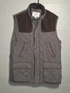 Jos A Bank 1905 Quilted Vest Herringbone Wool Tailored Fit Collar Buckle Men’s L - Picture 1 of 6