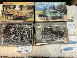 Kit Modelo Tanque Piezas Destructor Tanque Soviético SU-100 y Jagpanther Alemán Solo Piezas - Imagen 1 de 9