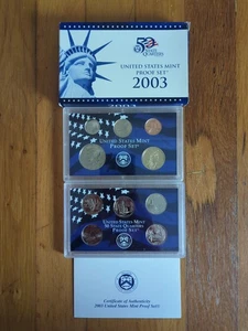NEW 2003 United States Mint Proof Coin Set US 50 State Quarters w/ COA - Picture 1 of 2