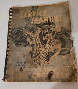 ORIGINAL Harley-Davidson Big Twin Service Manual 1940-1947  - Picture 1 of 3
