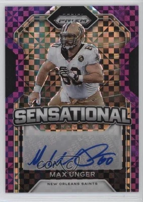 2020 Panini Prizm Sensational Signatures Purple Power /15 Max Unger #13 Auto - Image 1 of 2