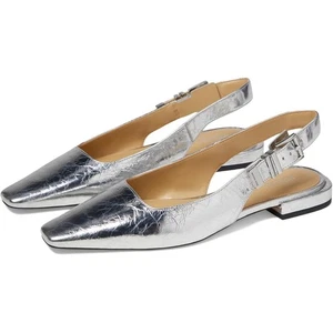 Michael Michael Kors Women Darrington Slingback Flat Sz US 11M Silver Metallic - Picture 1 of 5