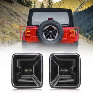 LED Tail Lights For Jeep Wrangler JL 18-21 Brake Reverse Turn Signal Plug & play - Picture 1 of 12