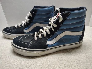 Vans Old Skool Sk8 Hi Shoe Mens SIZE 7.5 Womens SIZE 9 Blue Skate Lace-Ups - Picture 1 of 13
