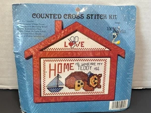 New Counted Cross Stitch Kit The New Berlin Co #30391~Home is Where my Teddy Is - Picture 1 of 5