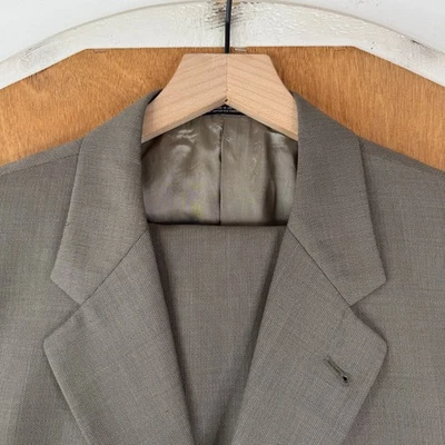 Traje Joseph Abboud Para Hombres 44R Taupe 3 Botones Hopsack Super 130s Pantalones de Lana 36x31 Foto 1 de 4