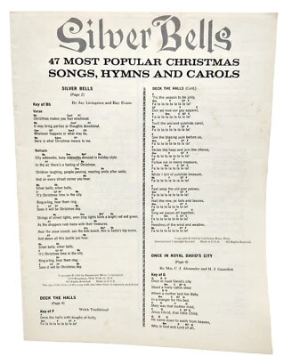 Silver Bells 47 Canciones de Navidad Más Populares Himnos y Villancicos Colección 1964, Usado en Excelente Condición Foto 1 de 4