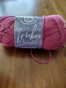 Lion Brand    Truboo Sparkle   Plum - Picture 1 of 2