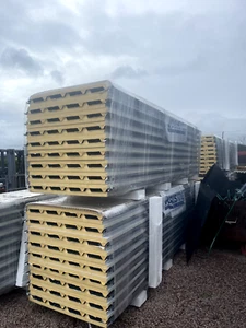 new anthracite grey insulated eco box profile roofing sheets 40mm thick 4 meter - Picture 1 of 13