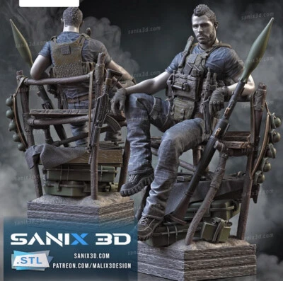 Soap MacTavish Figure - Elite Call of Duty Commando,  Unpainted - Image 1 of 3