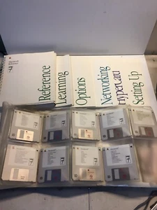 Lot of 9 vintage Macintosh Floppy Disks system 7 and manuals install,fonts,hyper - Photo 1/11
