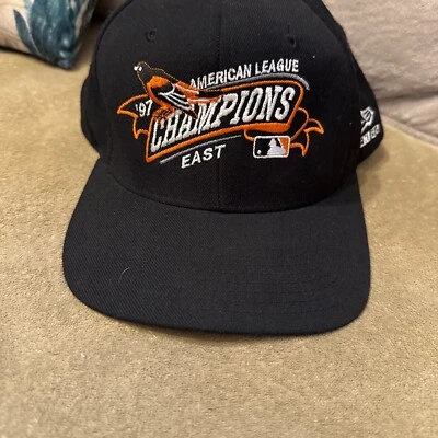 Vtg. NWT Baltimore Orioles 1997 American League Champs East New Era Snapback Hat - Image 1 of 4