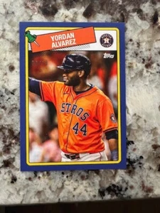 2024 TOPPS TBT THROWBACK BLUE PARALLEL CARD 06/10 ASTROS YORDAN ALVAREZ #130 - Picture 1 of 1
