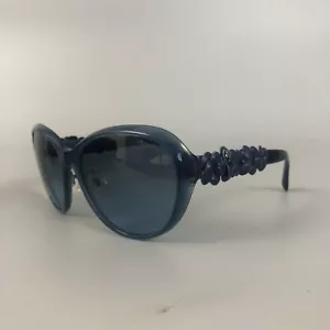 Authentische Chanel Sonnenbrille blau Kamelienblume Leder CH 5316-Q c.1509/S2 Box Buch - Bild 1 von 10