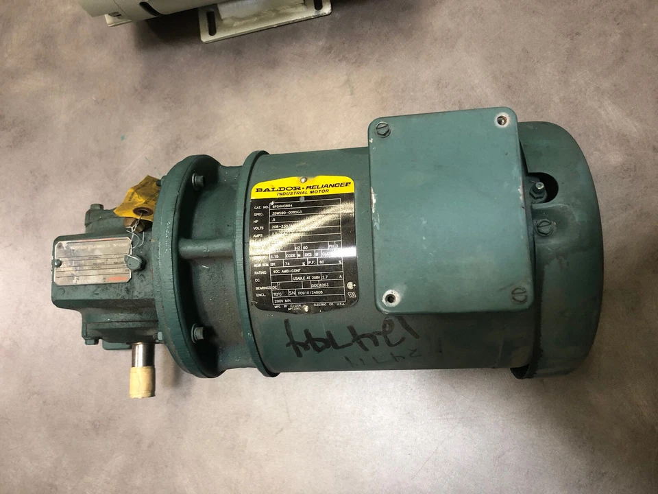 BALDOR RELIANCE MOTOR 6P56H3884 .5HP 1725RPM W/ DODGE GEAR BOX - NOS - Image 1 of 4
