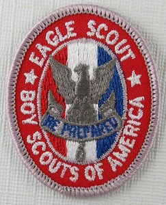 1990s Eagle Scout Rank Patch Tight Weave Type Gauze Back 12A - Picture 1 of 2