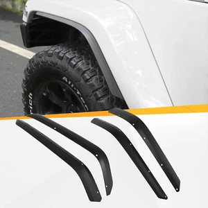 Front & Rear Fenders Flares Extension for 2007-2018 Jeep Wrangler JK JKU Widened - Picture 1 of 8