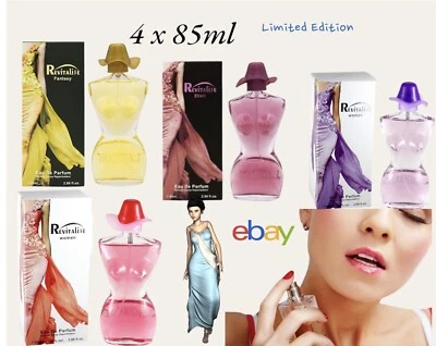 Women's Perfume Bundle JobLot 4x85ml EDT Fragrances Gift Set Sealed Revitalise